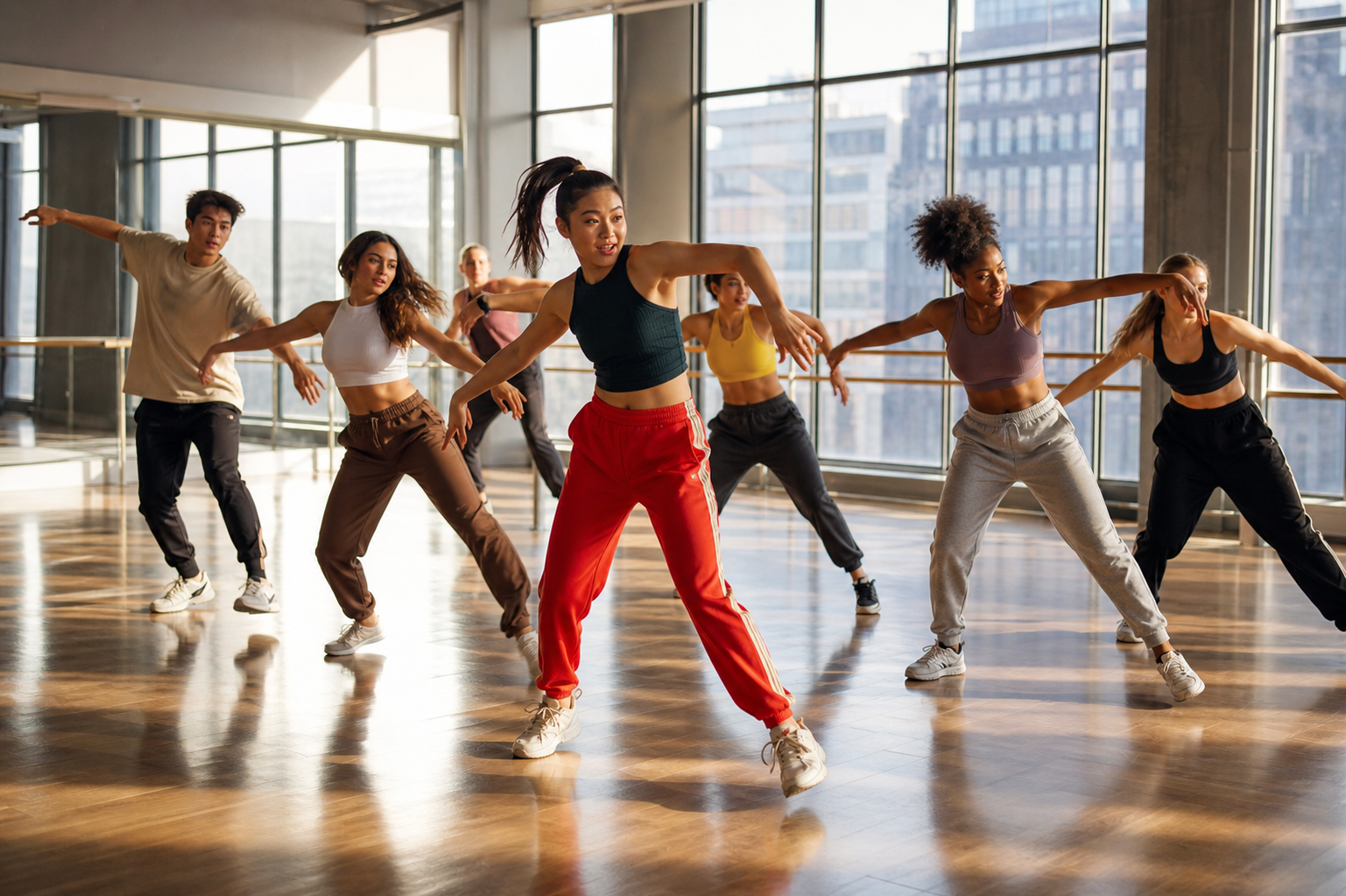Young Dancers in Jazz Studio