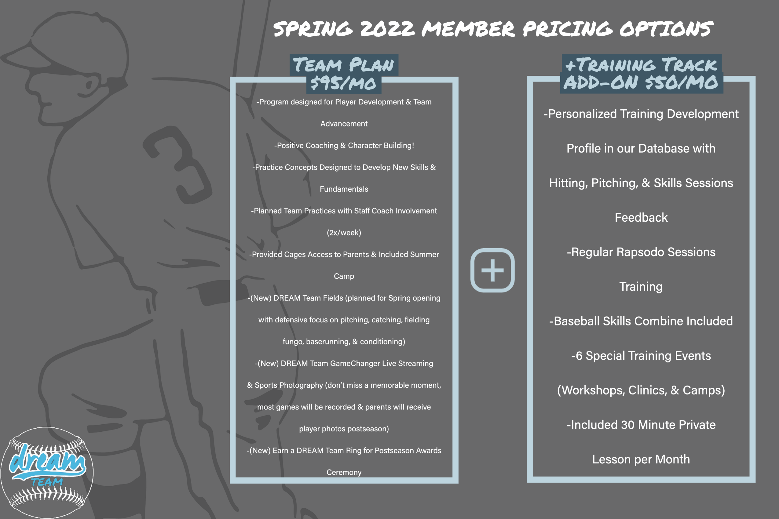 DREAM Team Spring 2022 New Member Pricing Options DREAM Team Spring 2022 New Member Pricing Options